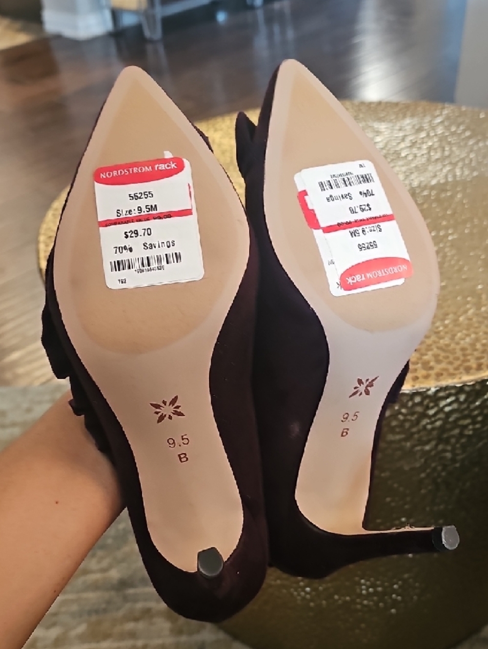 BCBGeneration Plum Ruffle Pointed-Toe Pumps - Picture 5 of 5